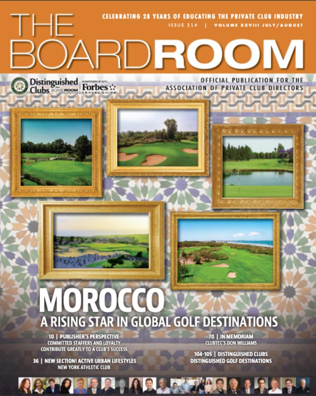 BoardRoom magazine cover highlighting “Morocco: A Rising Star in Global Golf Destinations.”