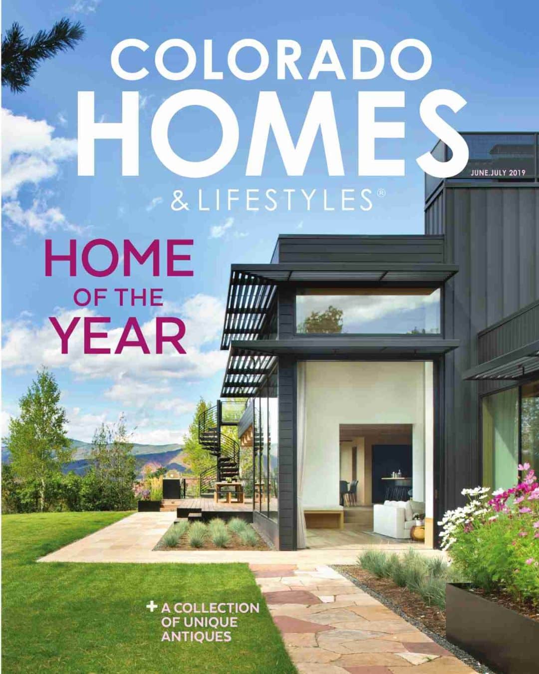 Colorado Homes & Lifestyles magazine June–July 2019 issue with “Home of the Year” on the cover.