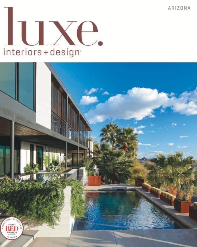 Luxe Interiors + Design magazine cover, May/June 2019, Arizona edition.
